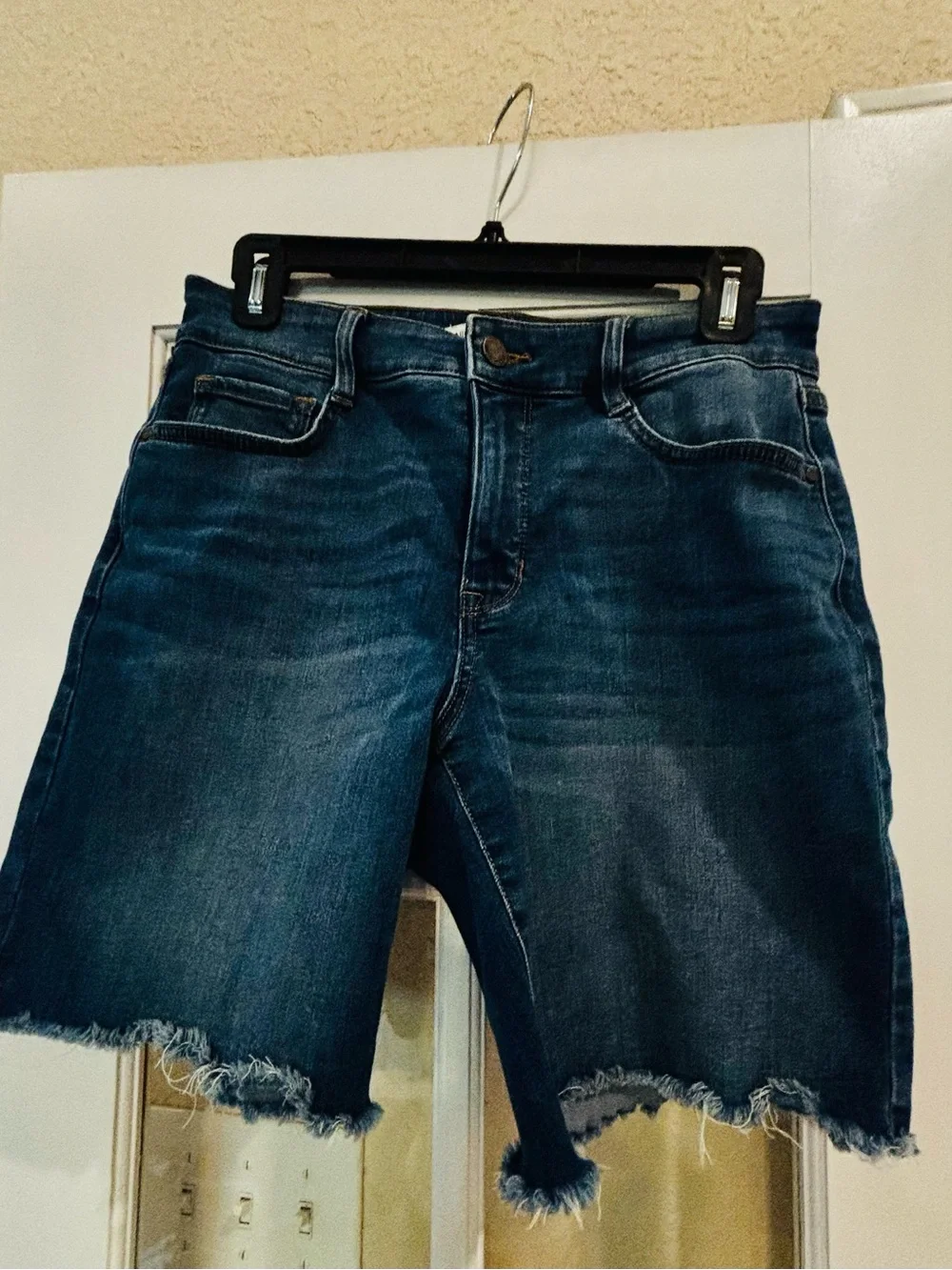 Nine West Dark Blue Denim Cutoff Bermuda Shorts